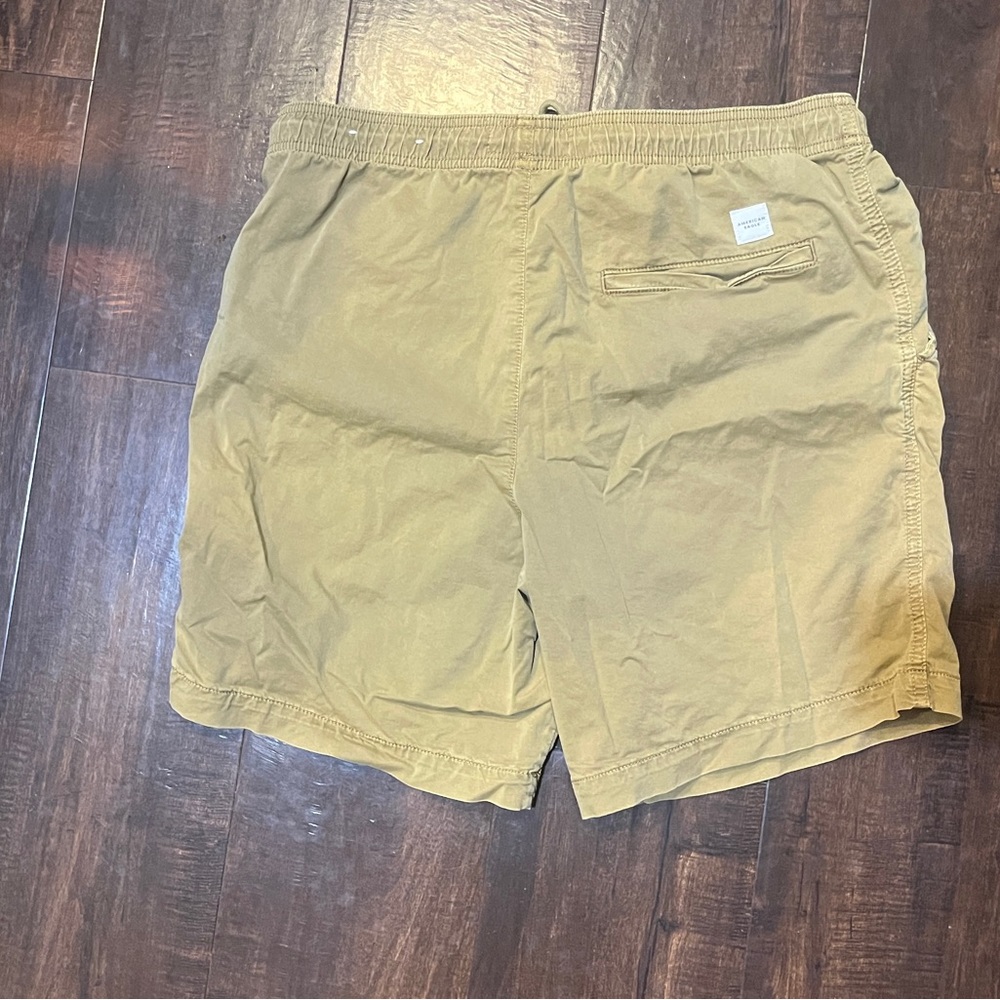 American Eagle Khaki Medium Flex Shorts